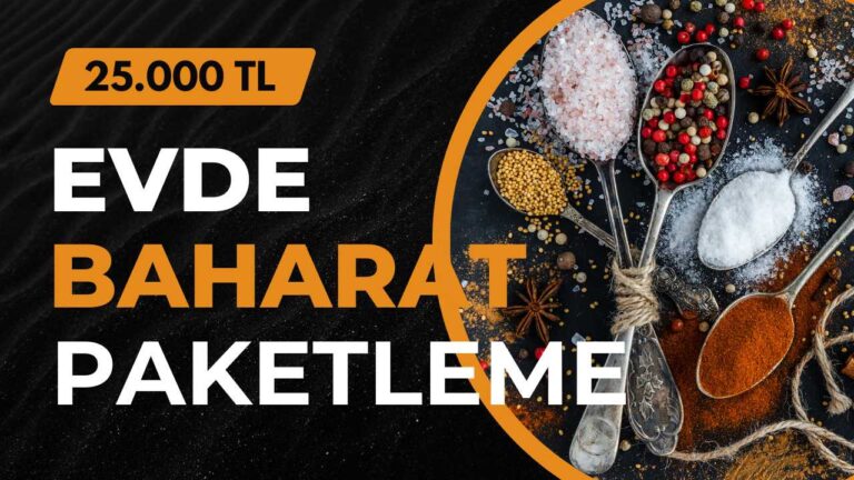 Evde baharat paketleme işi