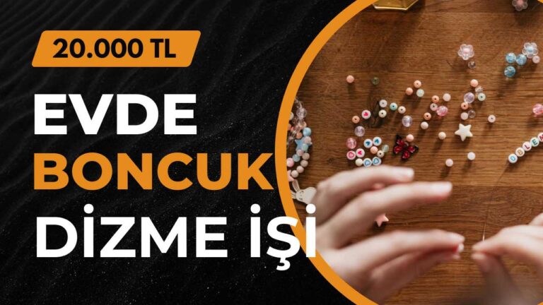 Evde boncuk dizme işi