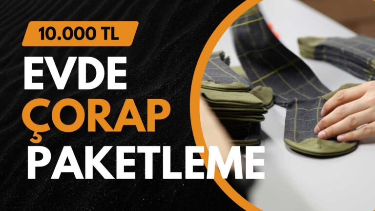 Evde çorap paketleme işi