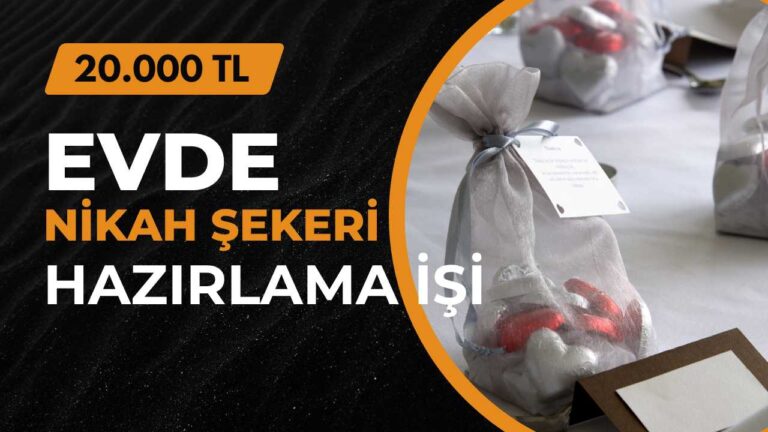 Evde nikah şekeri hazırlama işi
